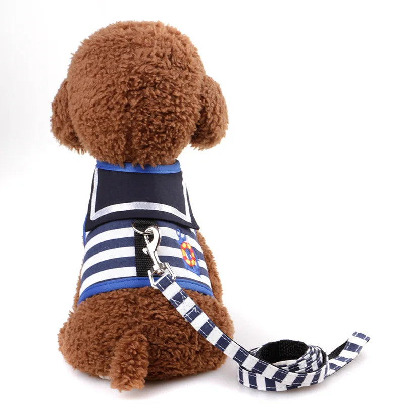 Adjustable Dog Harness - Striped Vest with LED