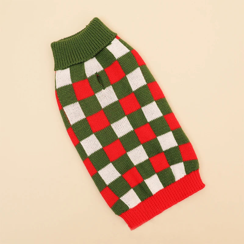 Christmas Dog Sweater - Small Breeds with Leash Hole