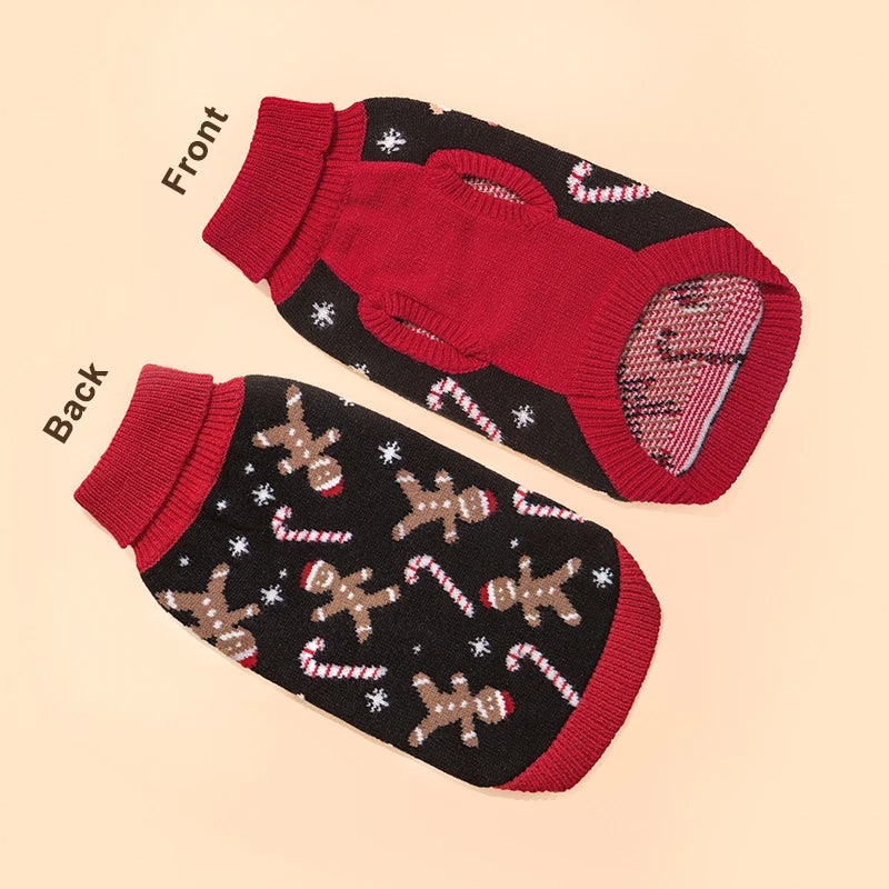 Christmas Dog Sweater - Small Breeds with Leash Hole