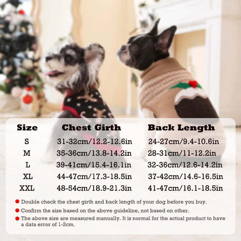 Christmas Dog Sweater - Small Breeds with Leash Hole
