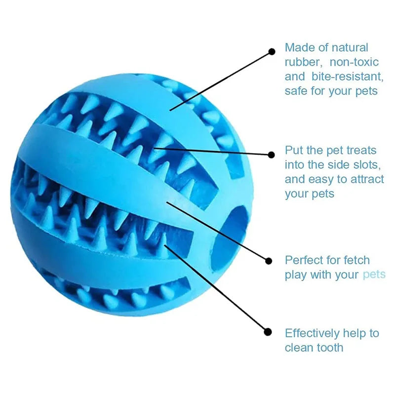 Hollow Rubber Dog Ball - Treat Dispenser Toy
