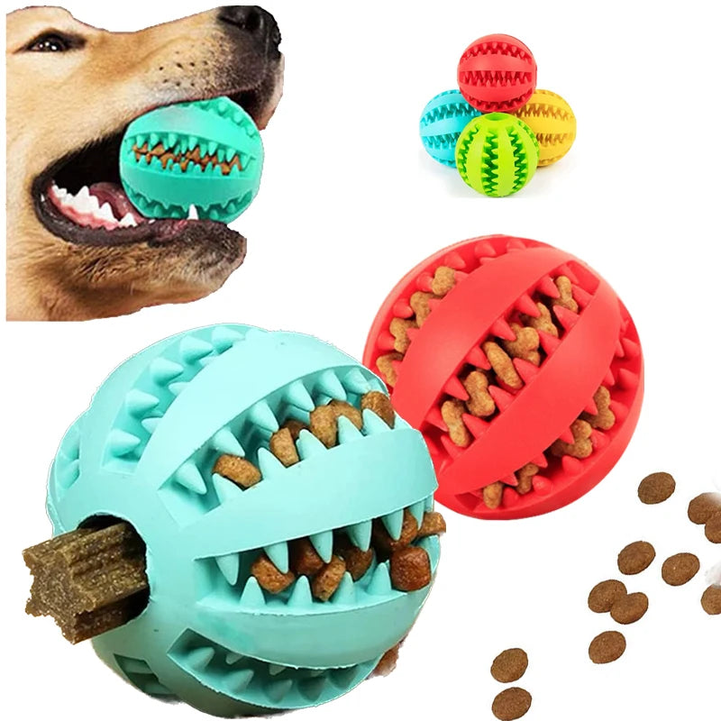 Hollow Rubber Dog Ball - Treat Dispenser Toy