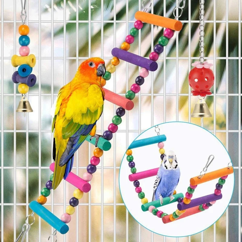 13pcs Bird Toys Chewable Parrot Bird