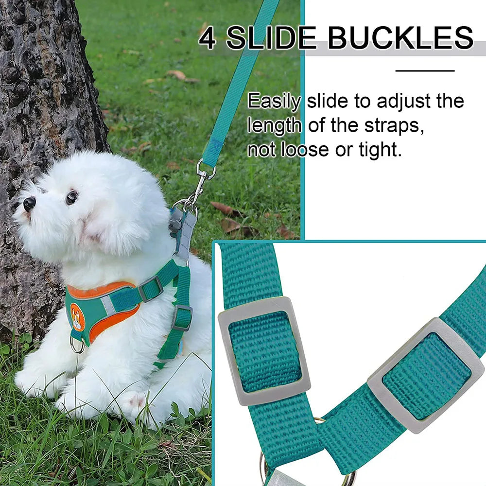Reflective Padded Dog Harness - Small Breeds