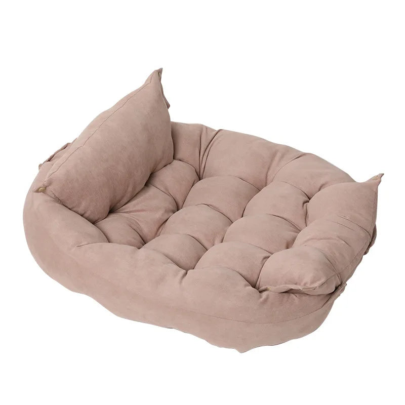 3-in-1 Convertible Dog Bed - Breathable Cotton