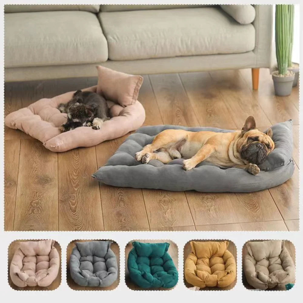 3-in-1 Convertible Dog Bed - Breathable Cotton
